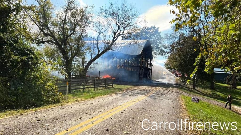 Barn fire on 10/7/2022 Leppo Rd