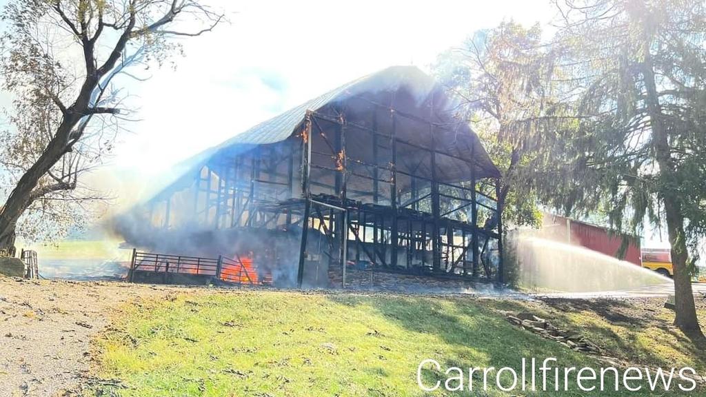 Barn fire on 10/7/2022 Leppo Rd