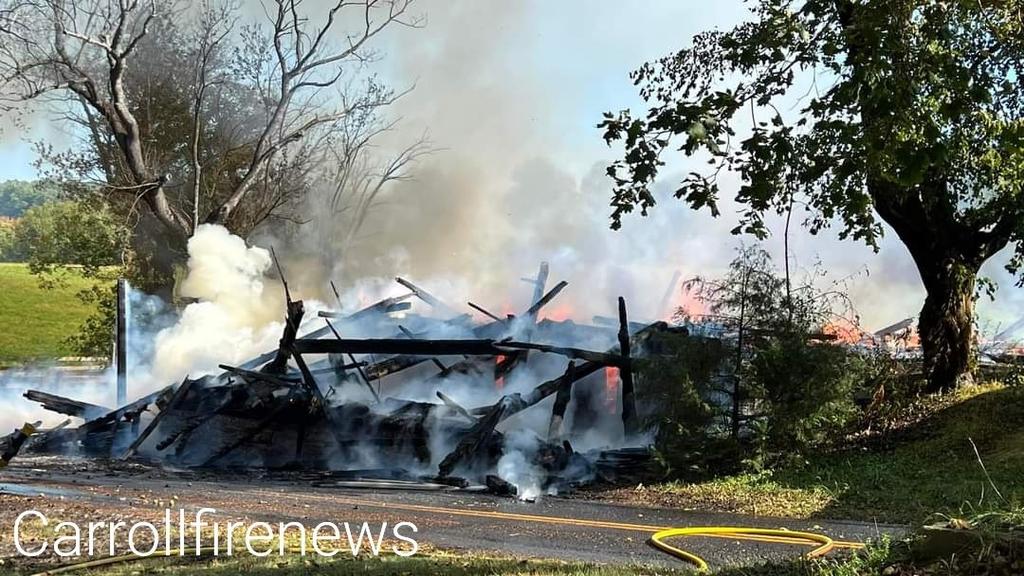 Barn fire on 10/7/2022 Leppo Rd