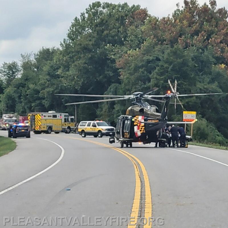 9/10/2022 MVC with rescue on route 140 near Tyrone Rd